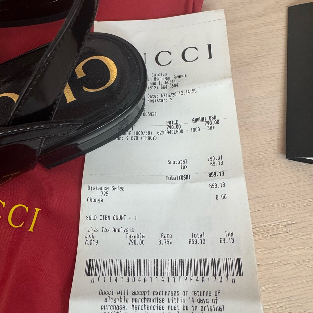 Gucci Glossy Black Sandals